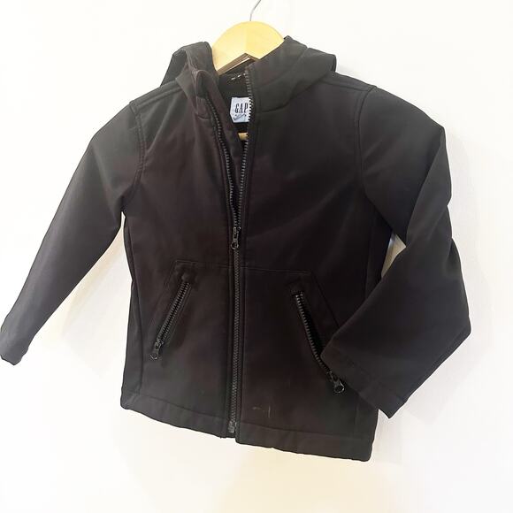 Gap Black Windbreaker Jacket sz XS Unisex Gap Wind Buster 2 Jacket sz XS (4-5) - Picture 5 of 6